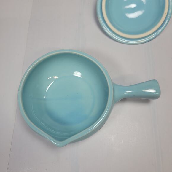 Vintage Cameron/Cronin Pottery Individual French Casserole Dutch Blue Tulip - Picture 3 of 4